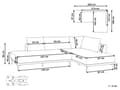 Miniatyrbillede 3 af 11: Hjørnesofa med Open End Grå Læder Polyester 3 Personers Sofa L Formet Sofa Dyb Blød Stofsofa Design Venstrevendt