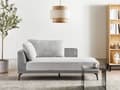 Miniatyrbillede 4 af 11: Hjørnesofa med Open End Grå Læder Polyester 3 Personers Sofa L Formet Sofa Dyb Blød Stofsofa Design Venstrevendt