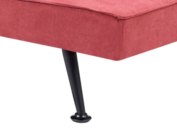 Sovesofa Rød Polyester 3 Personers Moderne Blød Sofa Sofaseng Tre Personers Designsofa Praktisk Splitback Stofsofa God Liggekomfort