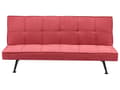 Miniatyrbillede 1 af 11: Sovesofa Rød Polyester 3 Personers Moderne Blød Sofa Sofaseng Tre Personers Designsofa Praktisk Splitback Stofsofa God Liggekomfort