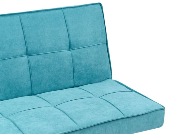 Sovesofa Blå Polyester 3 Personers Moderne Blød Sofa Sofaseng Tre Personers Designsofa Praktisk Splitback Stofsofa God Liggekomfort