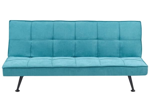 Sovesofa Blå Polyester 3 Personers Moderne Blød Sofa Sofaseng Tre Personers Designsofa Praktisk Splitback Stofsofa God Liggekomfort