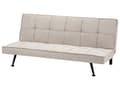 Miniatyrbillede 5 af 11: Sovesofa Beige Polyester 3 Personers Moderne Blød Sofa Sofaseng Tre Personers Designsofa Praktisk Splitback Stofsofa God Liggekomfort