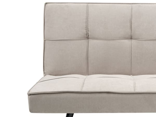 Sovesofa Beige Polyester 3 Personers Moderne Blød Sofa Sofaseng Tre Personers Designsofa Praktisk Splitback Stofsofa God Liggekomfort