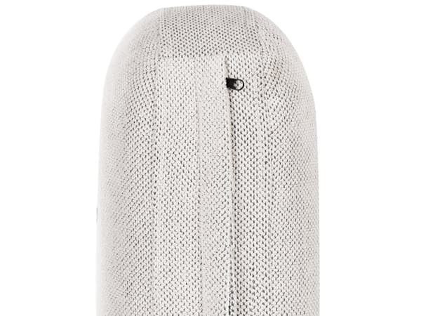 Soffa 3-sits Off-White Polyestertyg Metallben Vardagsrumsmöbler