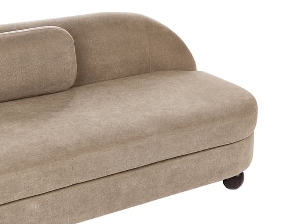 Soffa 3-sits Ljusbrun Polyestertyg Metallben Vardagsrumsmöbler