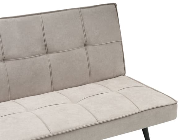 Sovesofa Beige Polyester 3-seter Polstret Metallben Justerbar Ryggstøtte Moderne Design Sofa