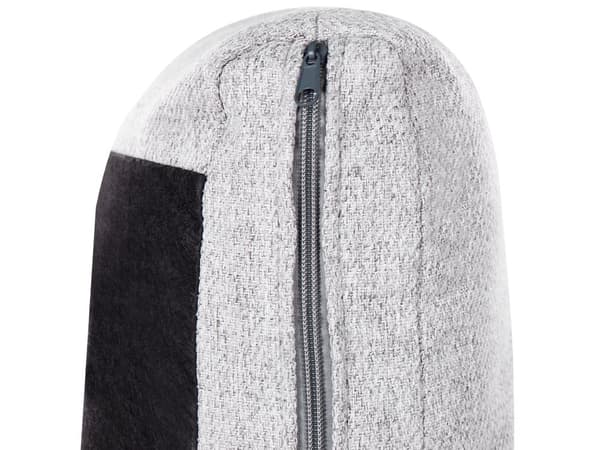 Soffa Ljus Grå Polyester Stoppad 3-sits Modern Minimalistisk Stil Vardagsrum Vadderat Ryggstöd