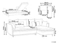 Miniatyrbillede 3 af 3: Hjørnesofa rød Boucle Fabric Polstret venstrevendt med opbevaring Moderne design
