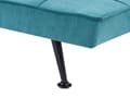 Miniatyrbild 10 av 11: Bäddsoffa Havsblå 3-sits Vadderad Klädsel Klick-Klack Gästsäng Armlös