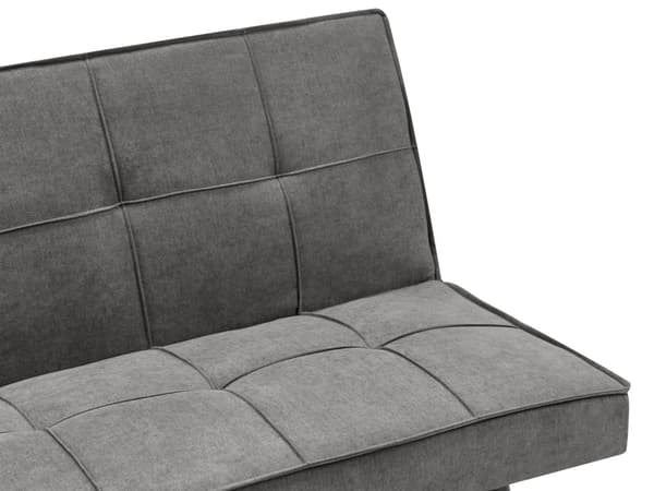 Bäddsoffa Mörkgrå 3-sits Vadderad Klädsel Klick-Klack Gästsäng Armlös