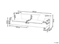 Miniatyrbilde 3 av 11: 3-seters Stoffsofa Lys Beige Stue Moderne Stil Metallben