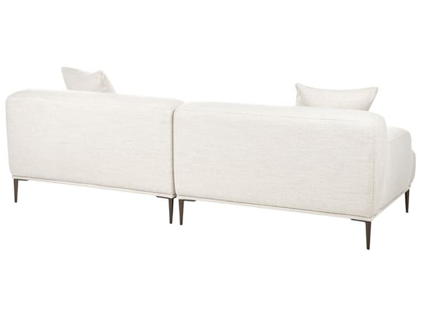 3-seters Stoffsofa Lys Beige Stue Moderne Stil Metallben