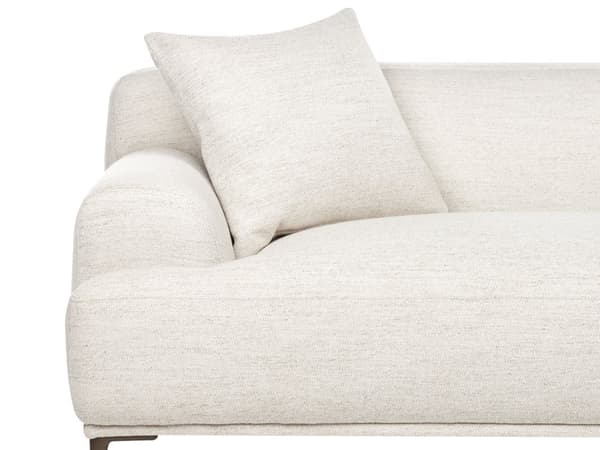 3-seters Stoffsofa Lys Beige Stue Moderne Stil Metallben