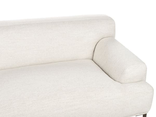 3-seters Stoffsofa Lys Beige Stue Moderne Stil Metallben