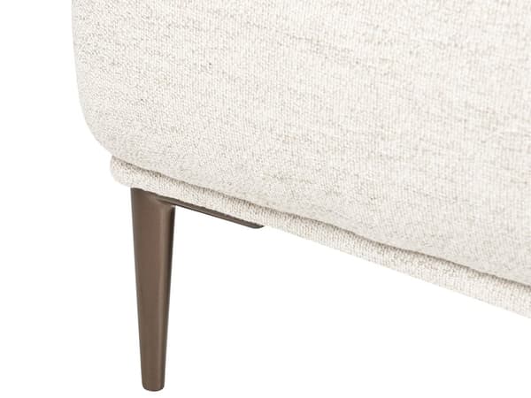 3-seters Stoffsofa Lys Beige Stue Moderne Stil Metallben