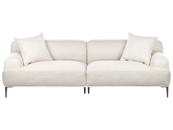 3-seters Stoffsofa Lys Beige Stue Moderne Stil Metallben