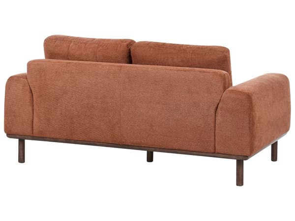2-seters Sofa Stoff Gyllenbrun Stue Mørke Treben Moderne stil