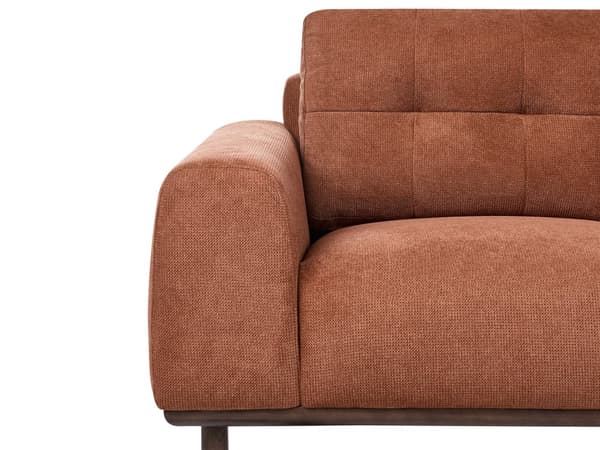 2-seters Sofa Stoff Gyllenbrun Stue Mørke Treben Moderne stil