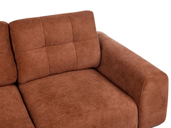 2-seters Sofa Stoff Gyllenbrun Stue Mørke Treben Moderne stil