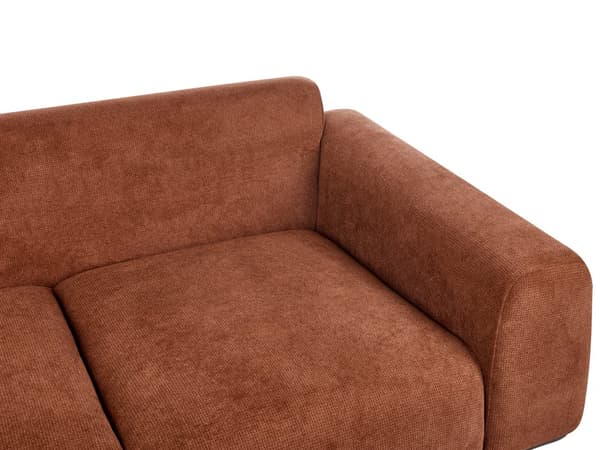 2-seters Sofa Stoff Gyllenbrun Stue Mørke Treben Moderne stil