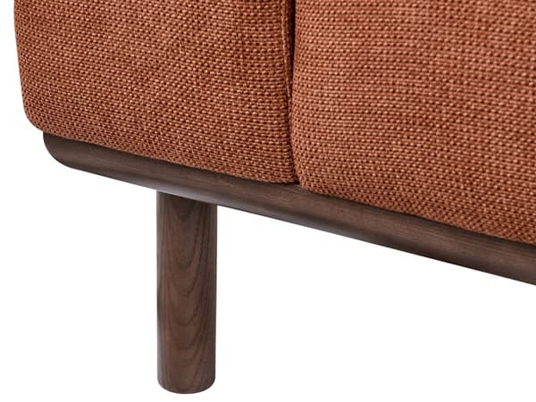 2-seters Sofa Stoff Gyllenbrun Stue Mørke Treben Moderne stil