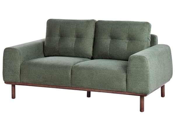 2-seters Sofa Stoff Grønn Stue Mørke Treben Moderne stil