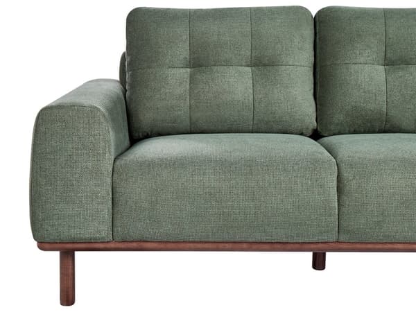 2-seters Sofa Stoff Grønn Stue Mørke Treben Moderne stil