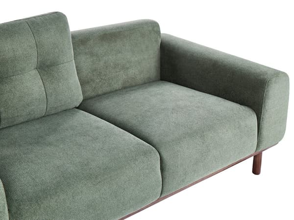 2-seters Sofa Stoff Grønn Stue Mørke Treben Moderne stil