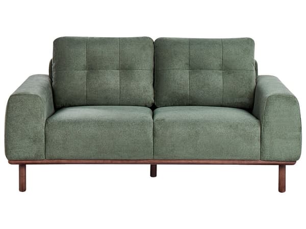 2-seters Sofa Stoff Grønn Stue Mørke Treben Moderne stil