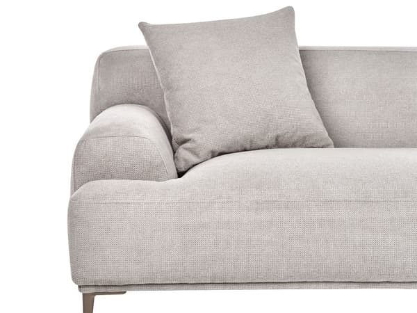 3-seters Sofa Stoff Lysegrå Grå Stue Metallben Moderne stil
