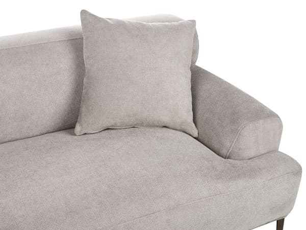 3-seters Sofa Stoff Lysegrå Grå Stue Metallben Moderne stil