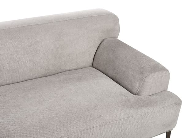 3-seters Sofa Stoff Lysegrå Grå Stue Metallben Moderne stil