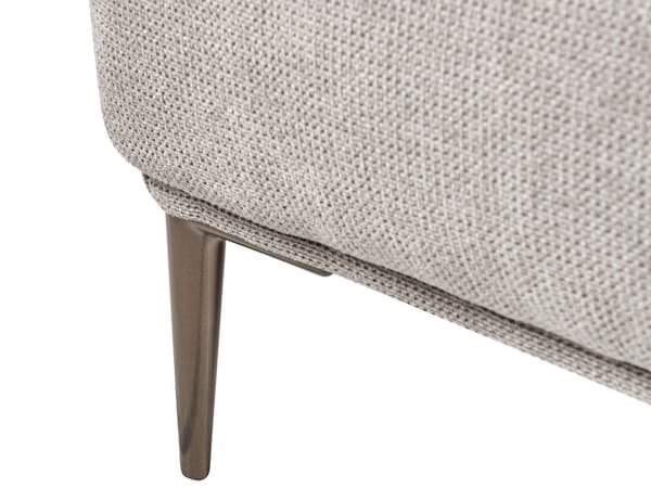 3-seters Sofa Stoff Lysegrå Grå Stue Metallben Moderne stil