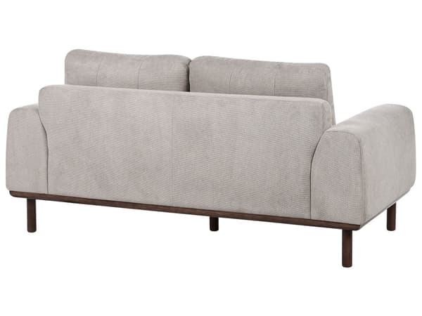 2-seters Sofa Stoff Lysegrå Stue Mørke Treben Moderne stil