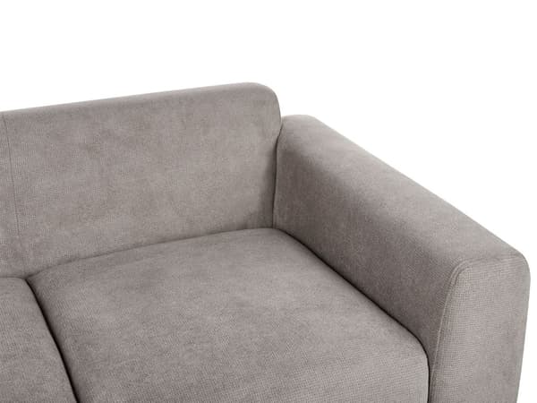2-seters Sofa Stoff Lysegrå Stue Mørke Treben Moderne stil