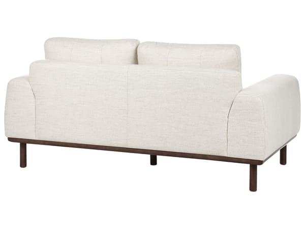 2-seters Sofa Stoff Lysebeige Beige Stue Mørke Treben Moderne stil