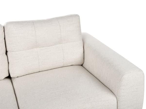 2-seters Sofa Stoff Lysebeige Beige Stue Mørke Treben Moderne stil