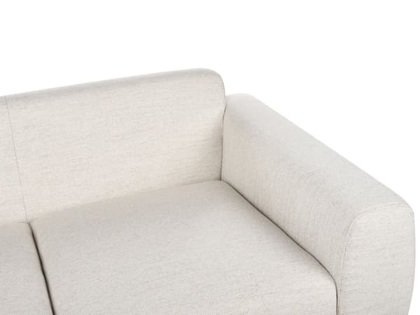 2-seters Sofa Stoff Lysebeige Beige Stue Mørke Treben Moderne stil