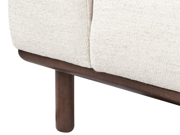 2-seters Sofa Stoff Lysebeige Beige Stue Mørke Treben Moderne stil