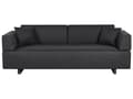 Miniatyrbillede 10 af 11: Sofa Sort Polyester 3 Personers Multifunktionel Stofsofa med Sideborde til Stuen Moderne Inspiration Stue Møbel
