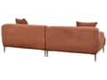 Miniatyrbillede 5 af 11: Sofa Brun Polyester 3 Personers Tyk Polstret Dyb Blød Stofsofa til Stuen Moderne Inspiration Stue Møbel Moderne
