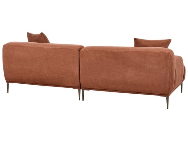Sofa Brun Polyester 3 Personers Tyk Polstret Dyb Blød Stofsofa til Stuen Moderne Inspiration Stue Møbel Moderne
