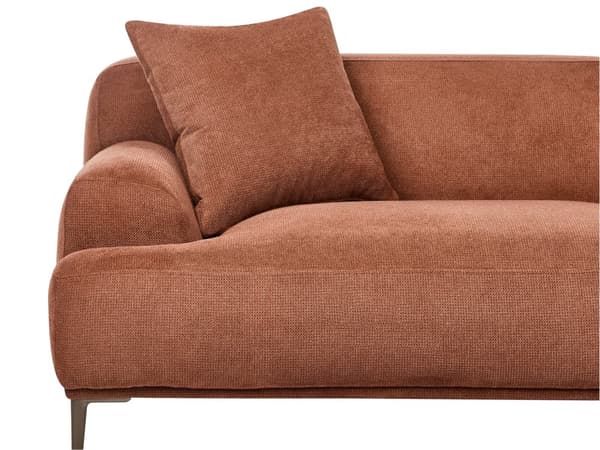 Sofa Brun Polyester 3 Personers Tyk Polstret Dyb Blød Stofsofa til Stuen Moderne Inspiration Stue Møbel Moderne