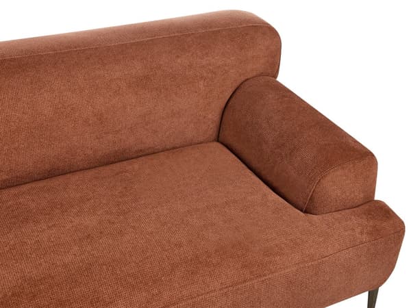 Sofa Brun Polyester 3 Personers Tyk Polstret Dyb Blød Stofsofa til Stuen Moderne Inspiration Stue Møbel Moderne