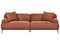 Miniatyrbillede 1 af 11: Sofa Brun Polyester 3 Personers Tyk Polstret Dyb Blød Stofsofa til Stuen Moderne Inspiration Stue Møbel Moderne