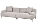 Miniatyrbillede 4 af 11: Sofa Lysegrå Polyester 3 Personers Tyk Polstret Dyb Blød Stofsofa til Stuen Moderne Inspiration Stue Møbel Moderne