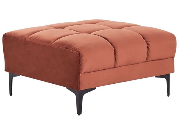 Sovesofa med Chaiselong Rød Velour 4 Personers Sofa L Formet Hjørnesofa med Fodskammel Sofaseng Stofsofa Design Hjørnesovesofa