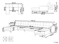 Miniatyrbillede 3 af 9: Sovesofa Rød Velour 6 Personers Moderne U Sofa Sofaseng Fem Personers Designsofa Chaiselong Splitback Stofsofa God Liggekomfort