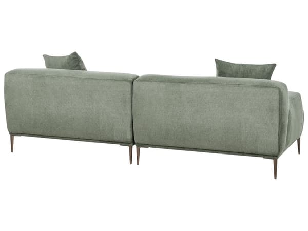 Soffa 3-sits Tyg Grön Vardagsrum Modern Stil Metallben